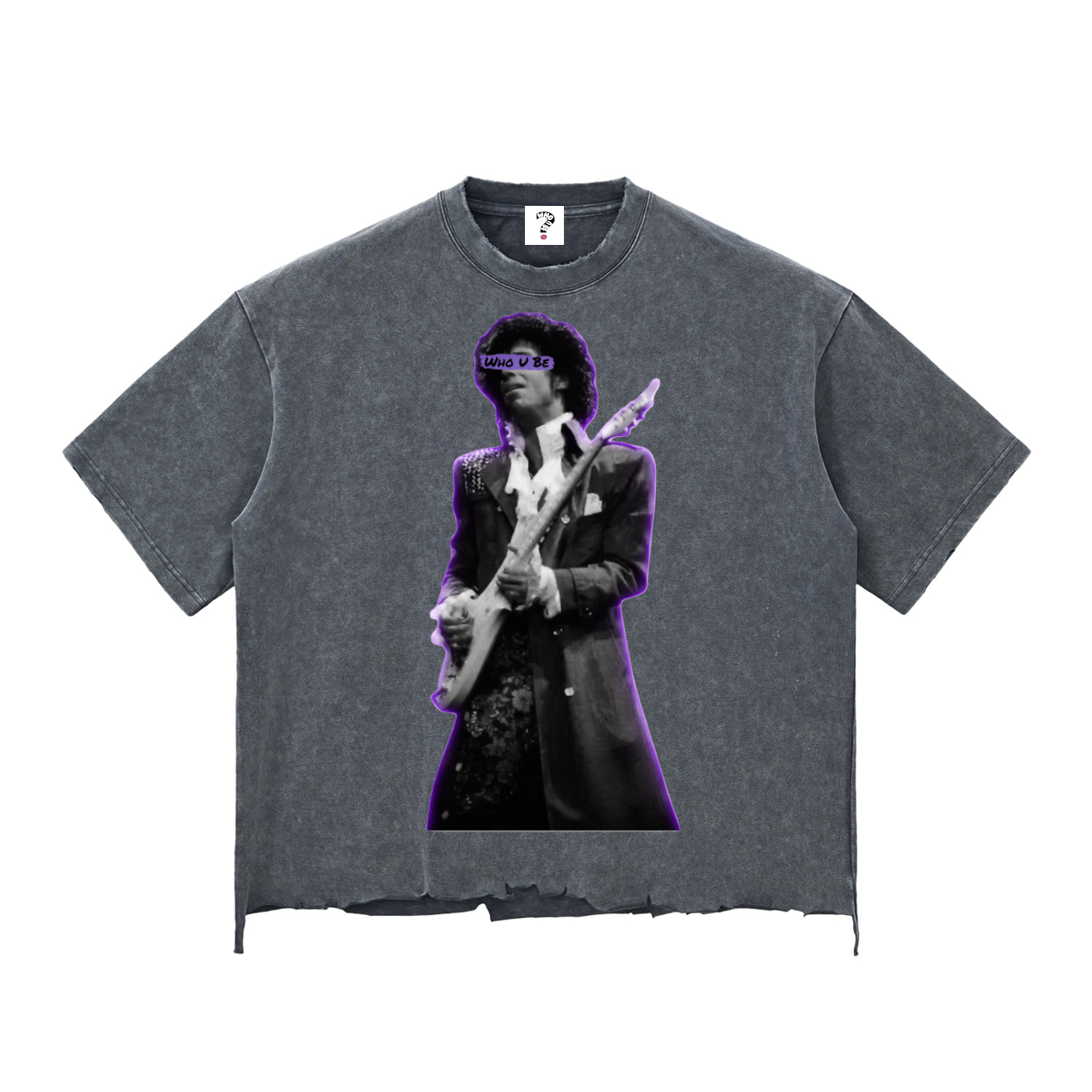 Artist Icon Snow Wash Raw-Hem Boxy T-shirt
