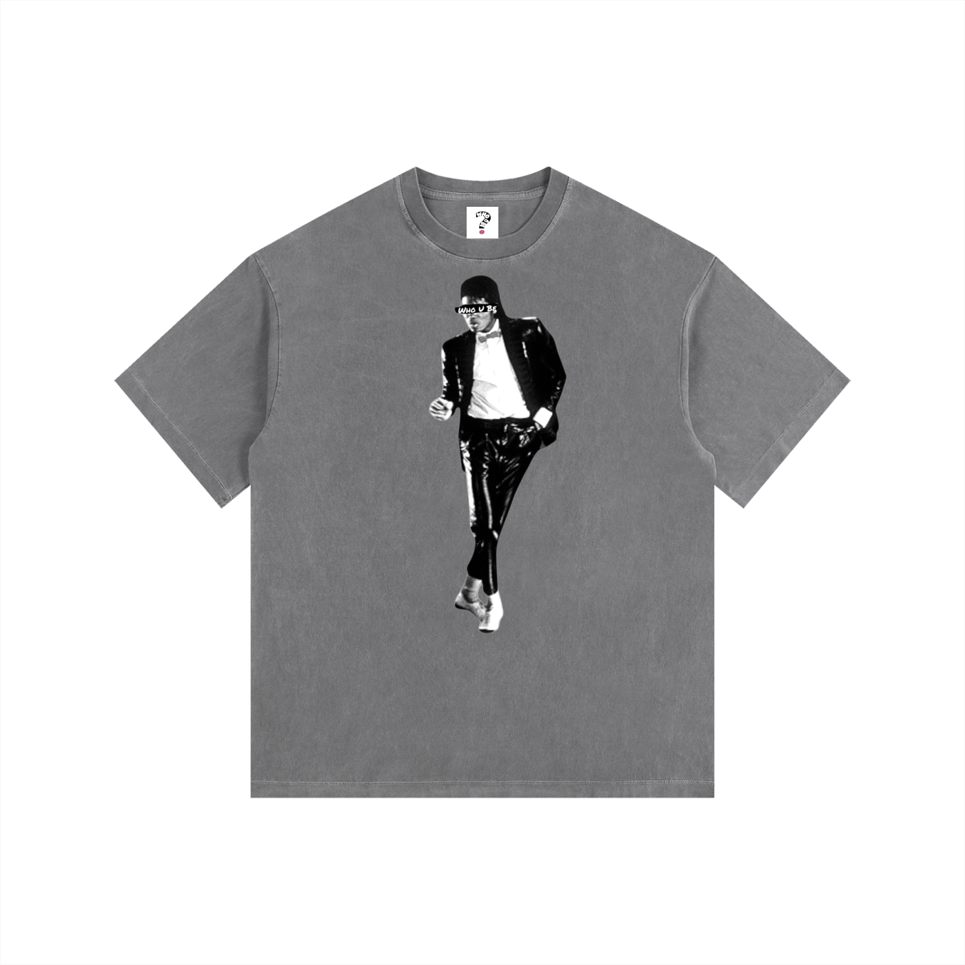 Who U be King Icon Vintage Washed Oversized Cotton T-Shirt