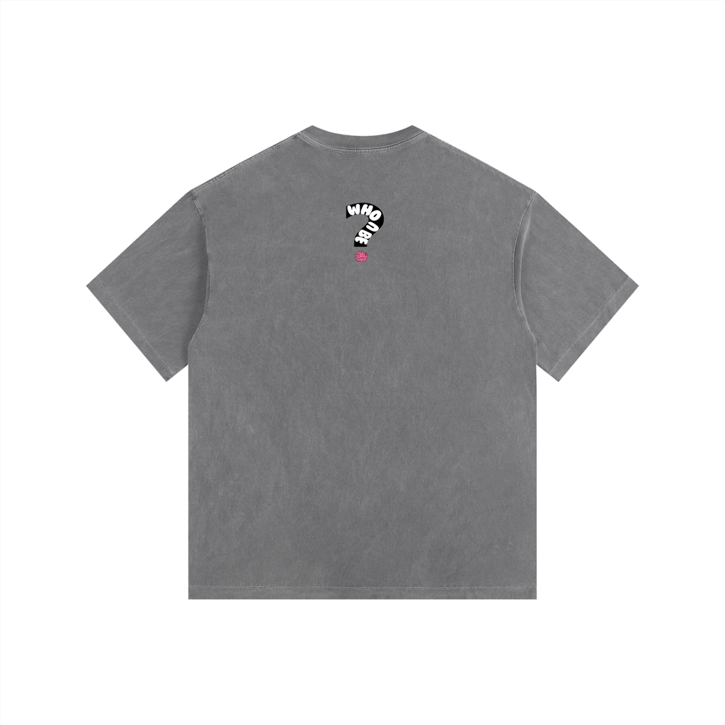 Who U be King Icon Vintage Washed Oversized Cotton T-Shirt