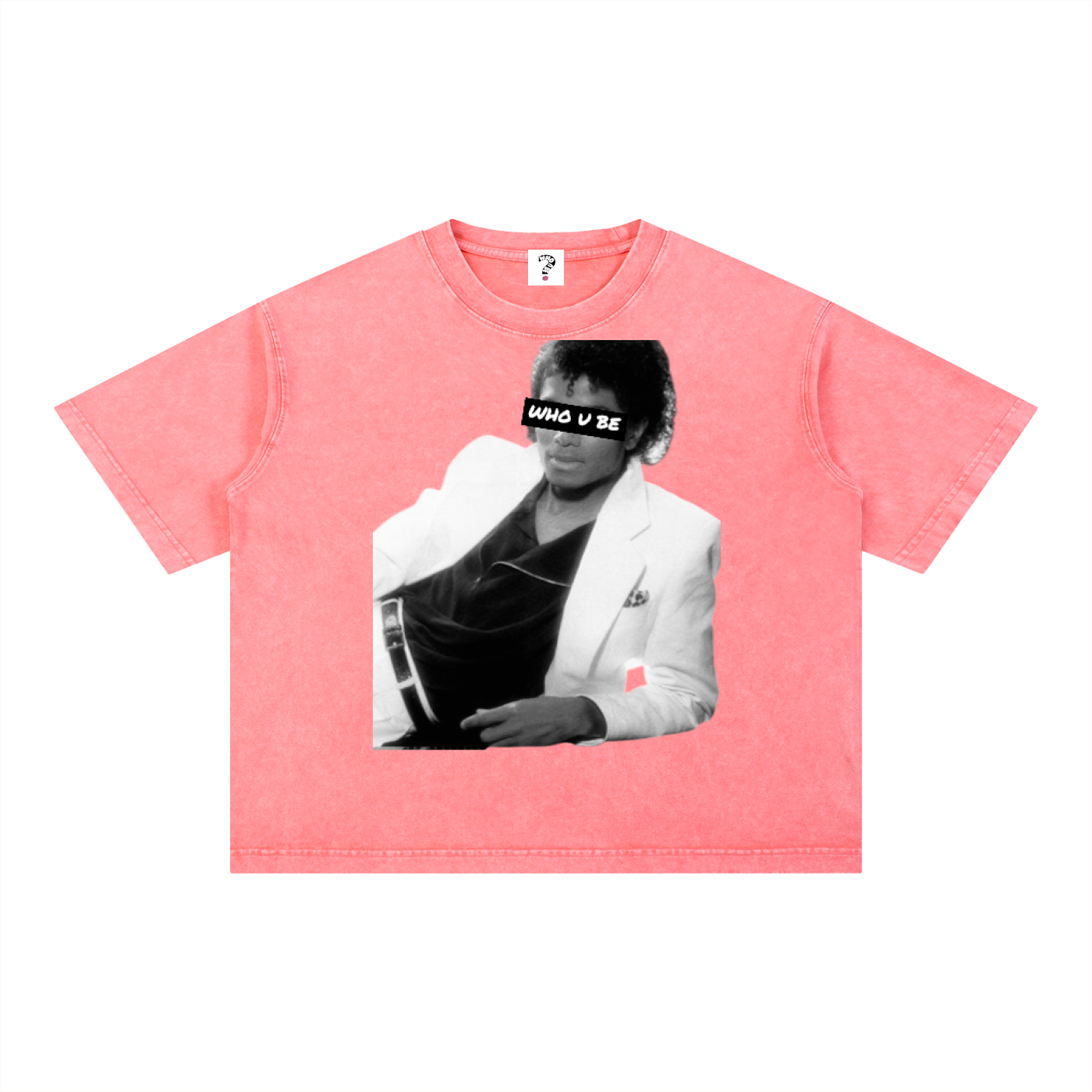 Who U Be King Icon Mineral Wash Boxy Cotton T-Shirt
