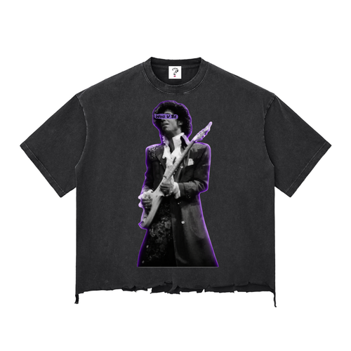 Artist Icon Snow Wash Raw-Hem Boxy T-shirt