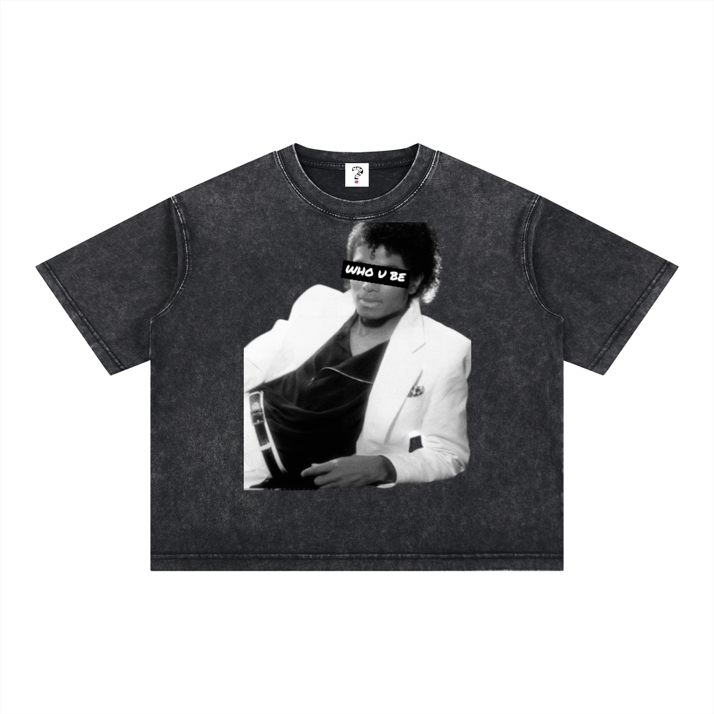 Who U Be King Icon Mineral Wash Boxy Cotton T-Shirt