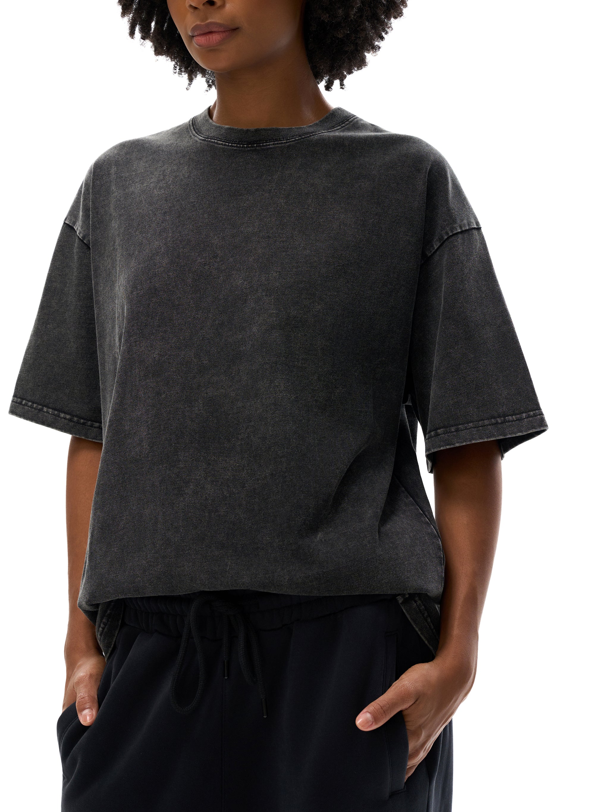 NY artist Snow Washed Oversized Cotton T-Shirt