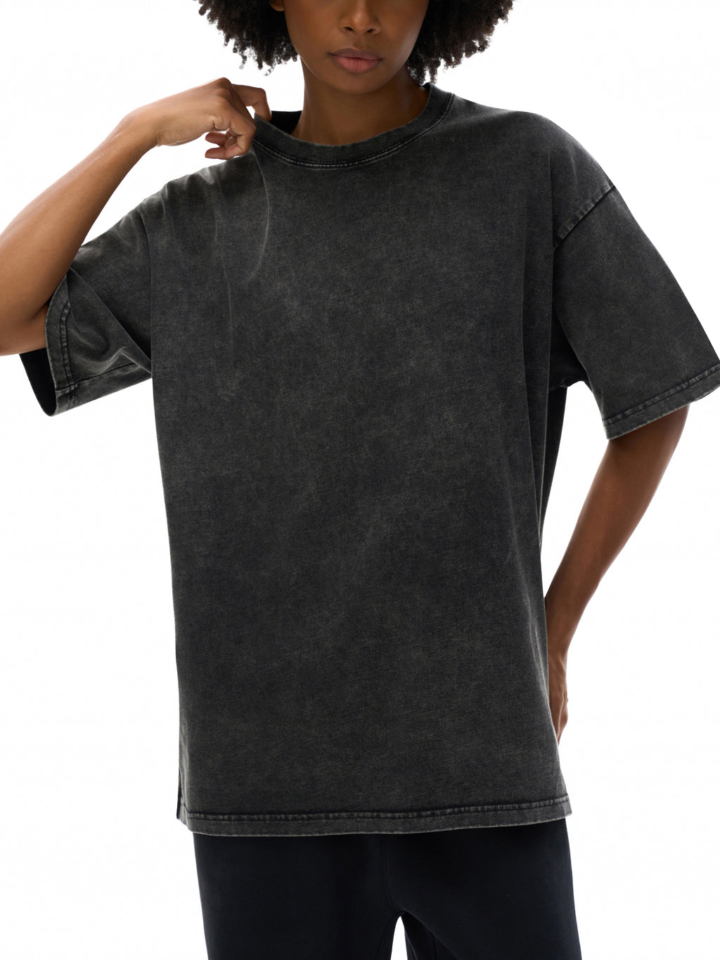NY artist Snow Washed Oversized Cotton T-Shirt